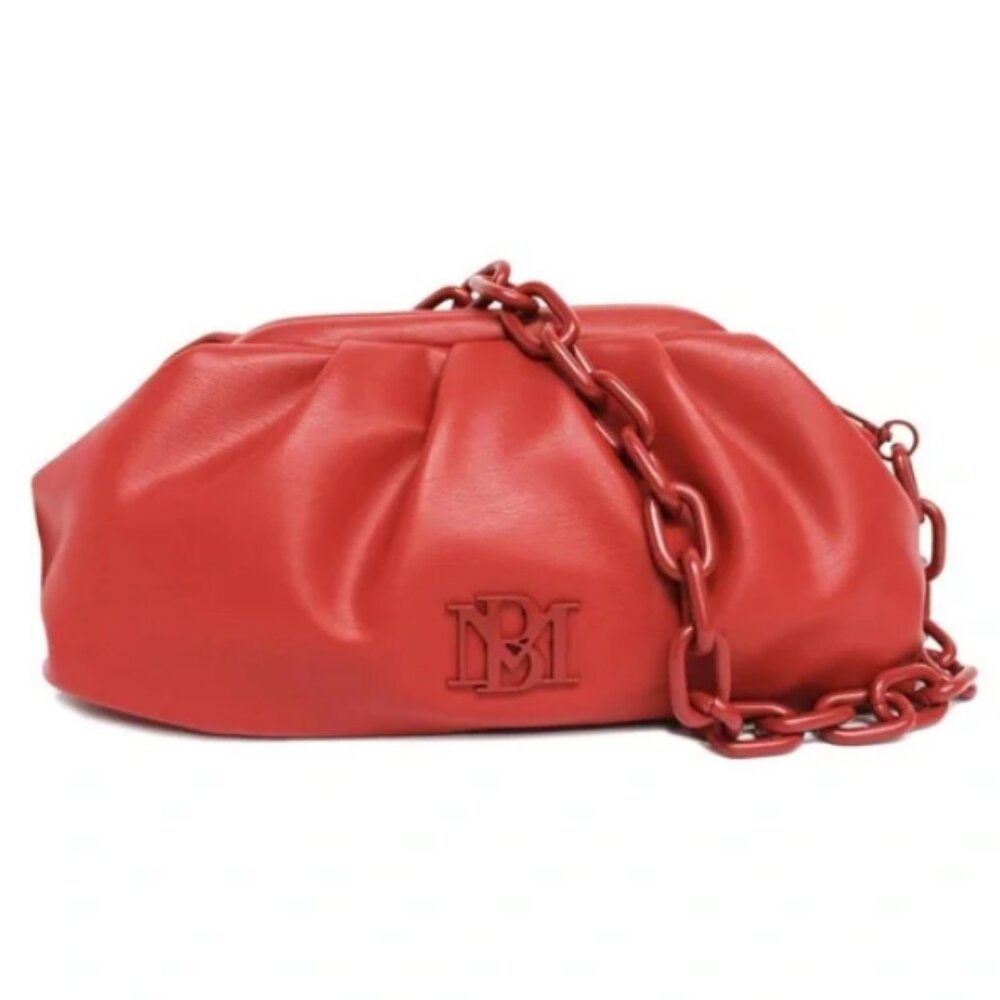 Badgley Mischka Red Purse Clutch with strap NWT NIP